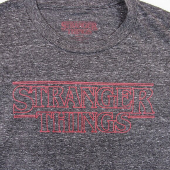 Stranger Things T Shirt Men's Size M Heather Graphic Print Tee - Picture 2 of 4